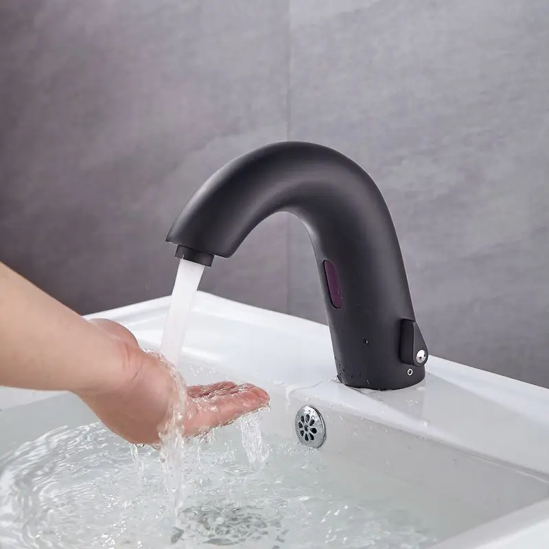 
Fashion long body long neck brass core single handle plastic aerator basin faucet 