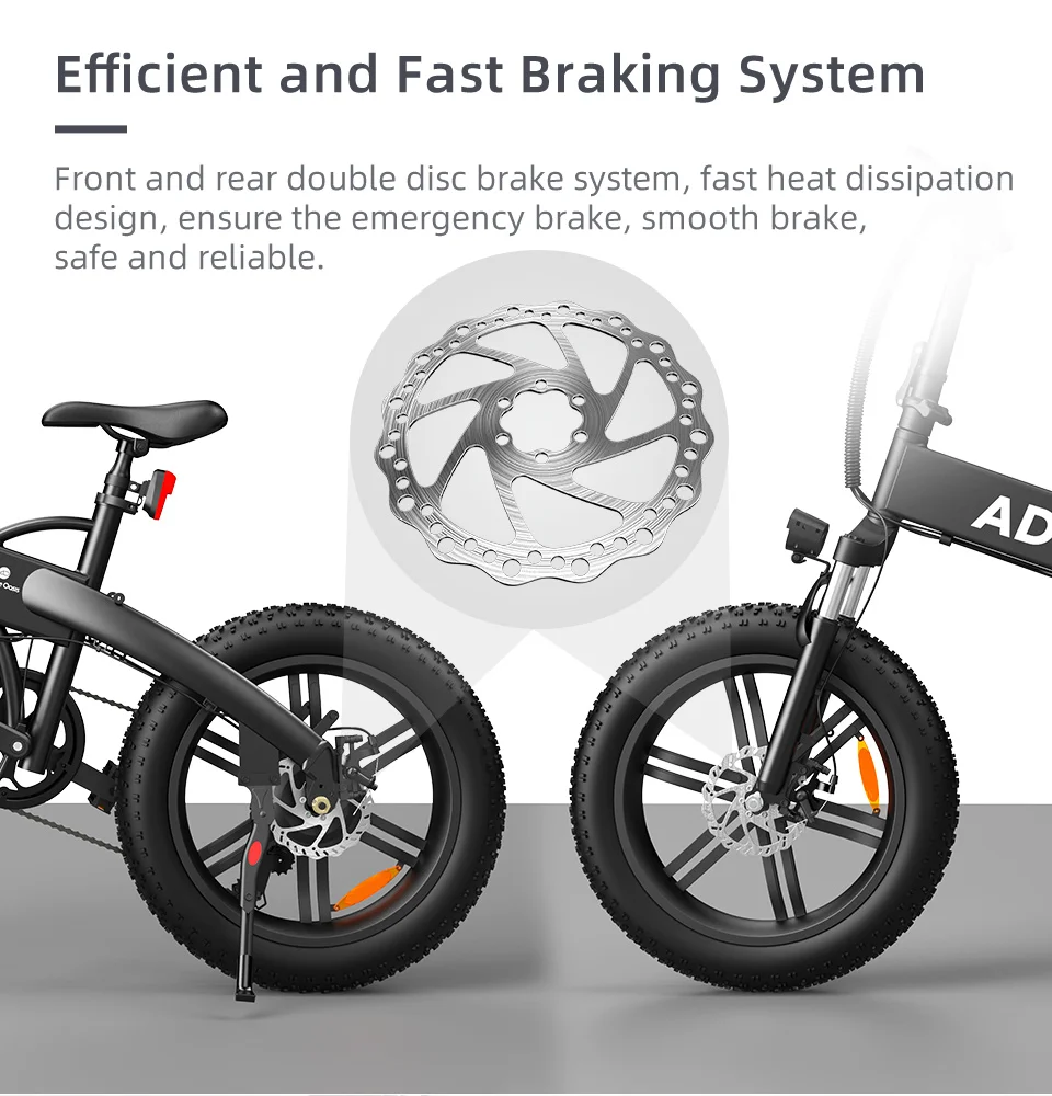 EU UK US warehouse ADO A20F folding fat tire electric bike bicycle ebike mountain electric road mountain bike city dirt bike