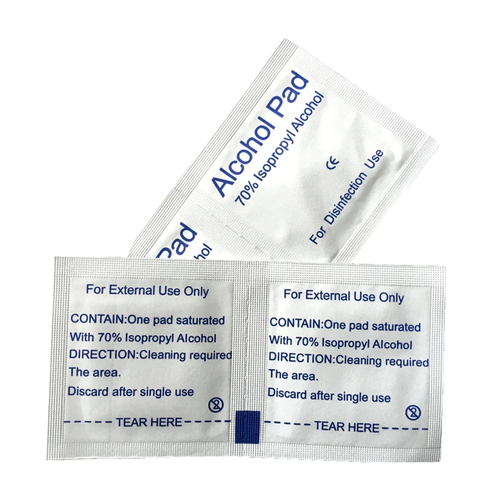 OEM ODM Disposable Antibacterial Cleaning Alcohol Prep Pads With 70% Isopropyl Alcohol