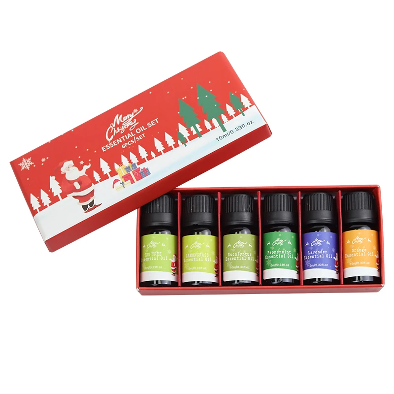 
Mix 6 Bulk Christmas Sets Kits Oils Diffuser Kanso Ceramic Burner Therapeutic Grade Lemon Grass Essential Oil Set 