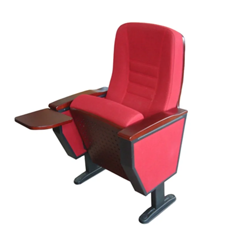 China Lecture Hall Folding Theater Seats Auditorium Chair With Wood Armrest