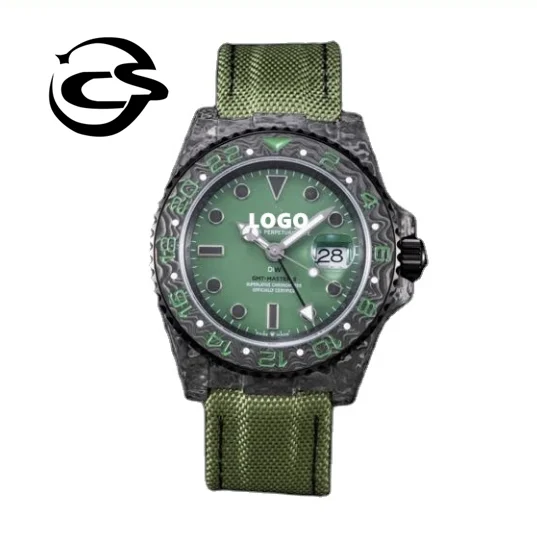 New Luxury Diver Machinery brand DIW watch 40MM cal.3186 Movement modified carbon brazed dimensional case Rollexables GMT Watch