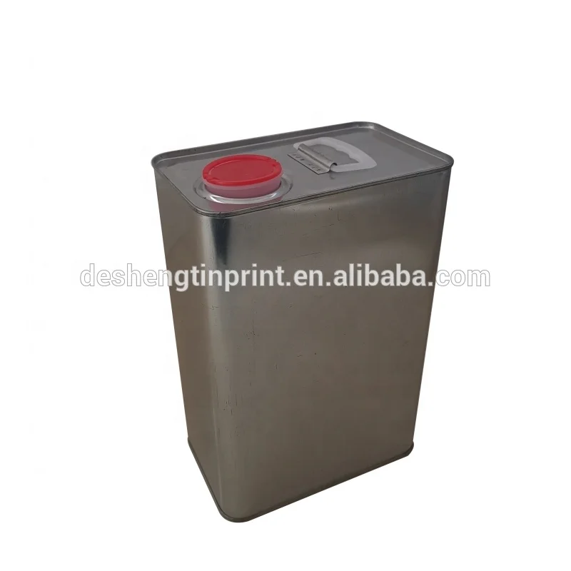 4L/1 Gallon F-style Rectangular Metal Tinplate Cans for Auto Engine/Motor Oil/Lubricants China Factory