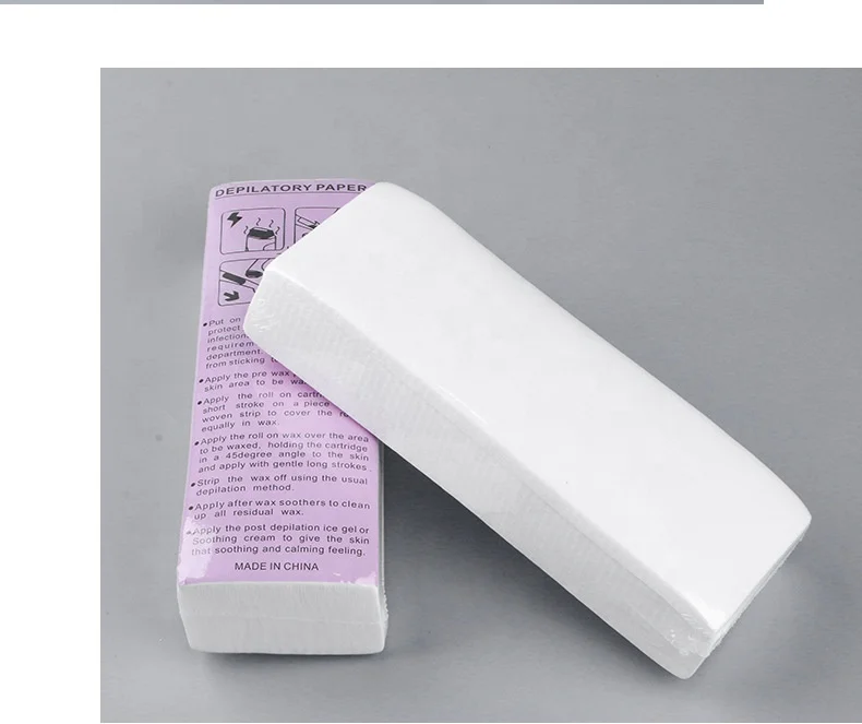 100pc Hair Removal Wax Strips for Face Body Depilatory Wax Epilator Nonwoven Paper Roll-On Cartridge Strips