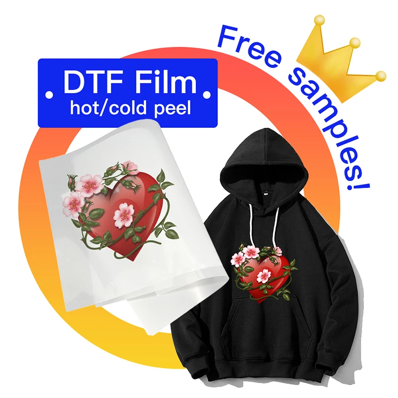 Custom Size  A3 A4 A3+ DTF Heat Transfer Film 75um Double Matte PET Film Heat and Cold Peel Universal