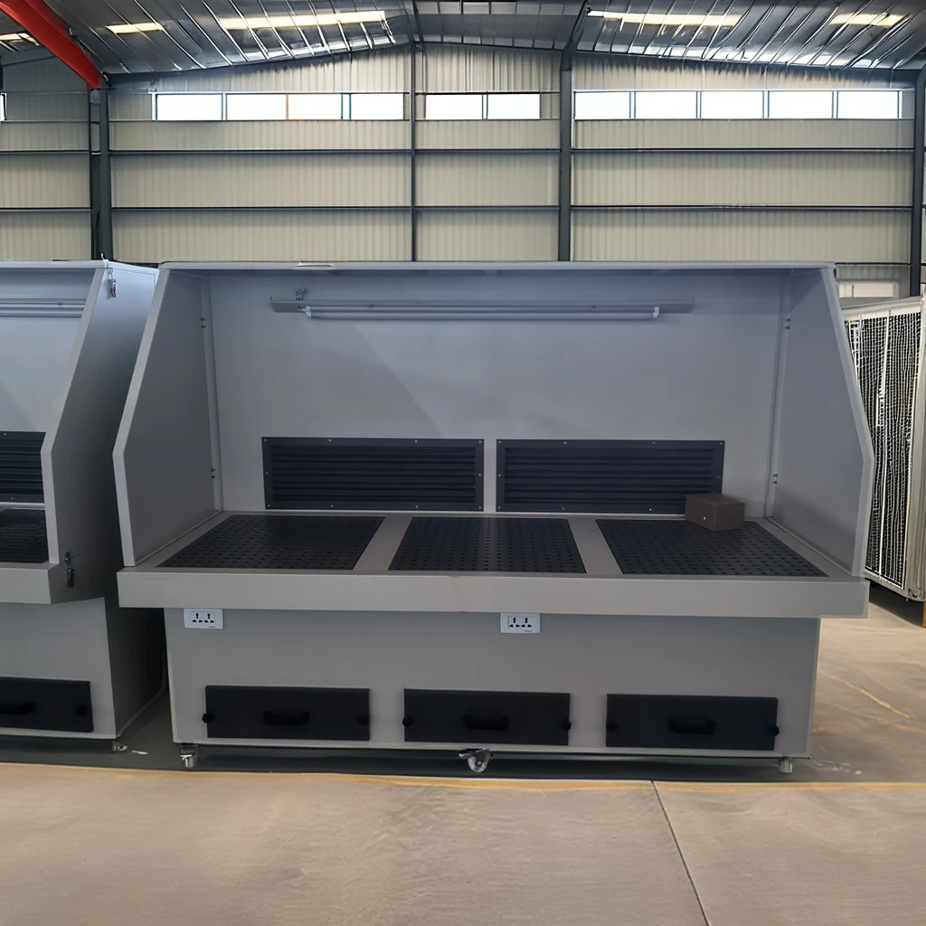 Industrial grinding dust collector unloading table with motor metal polishing dust removal platform for polishing stone metal