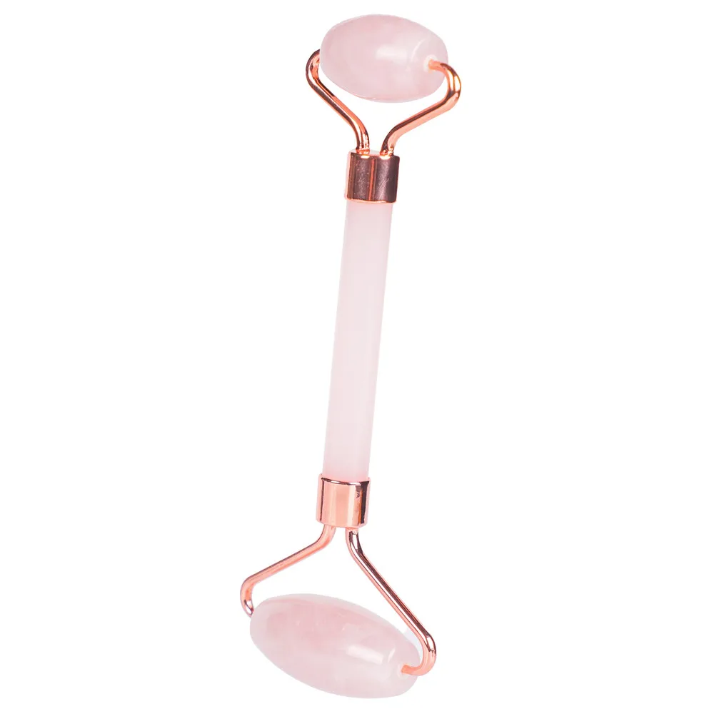 Facial guasha massager boxes rose quarts massage jade rose quartz face roller and gua sha