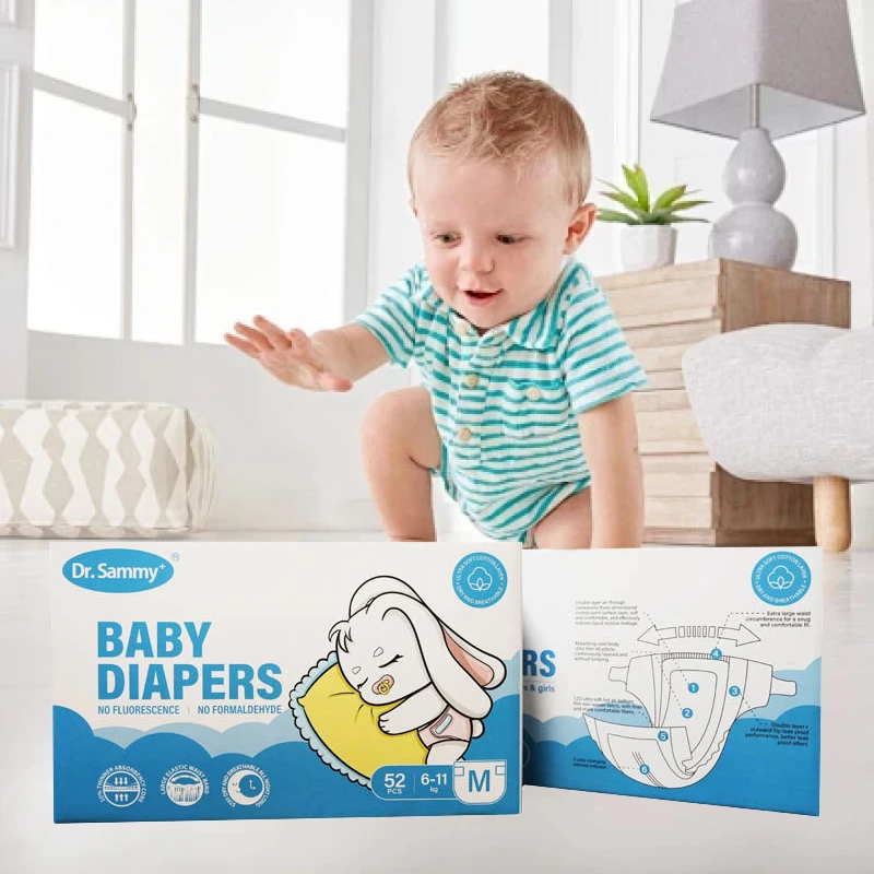 Free Sample Disposable Super Soft Breathable Kids Nappies Cheap Price Wholesale Baby Diaper Panales