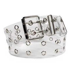 BSCI certificate Factory Selling No Hole Circular Buckle Fashion PVC Smooth Wide Lady Belt