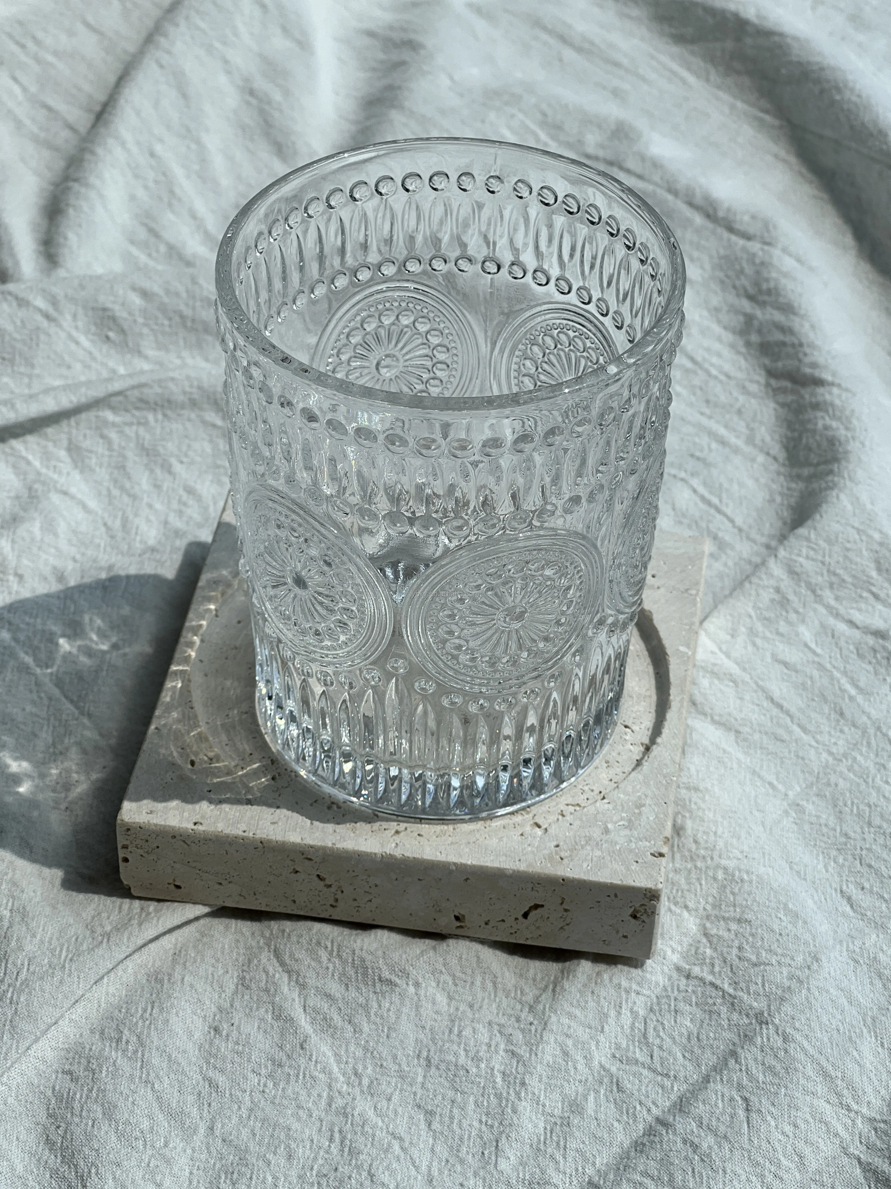 Luxury Coasters for Drinks Natural Travertine Coasters Precise Natural Marble Candle Coaster