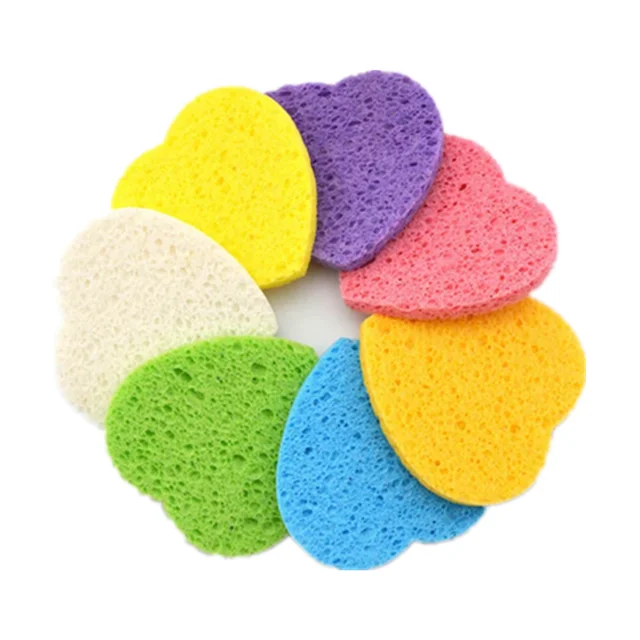 High Quality Heart Shape Cellulose Sponge For Facial Cellulose Sponge