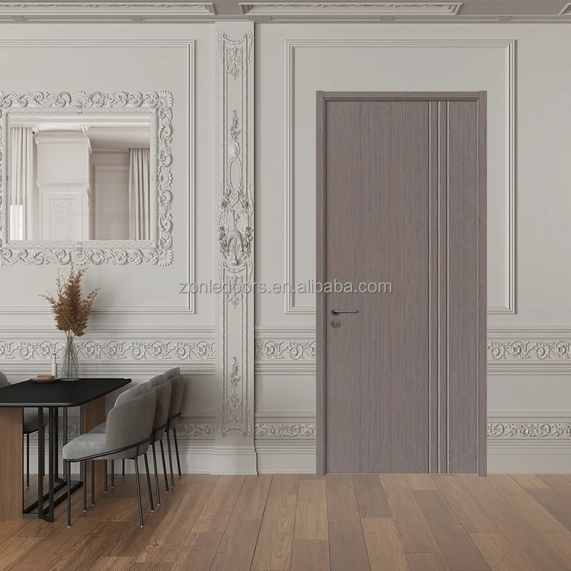 Latest Modern Design China Suppliers Hot Sale Interior Wooden Door Low Price Doors Wpc Pvc Mdf Wood Door With Smart Lock