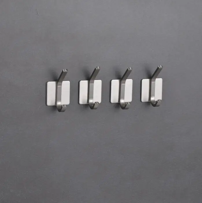 4 pieces /set Stainless Steel self Adhesive Door Hook wall hook