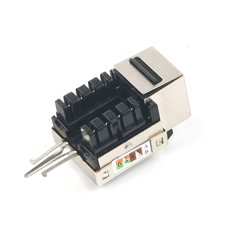 Двойной тип idc 90 градусов экранированный cat6 ftp keystone jack pass fluk