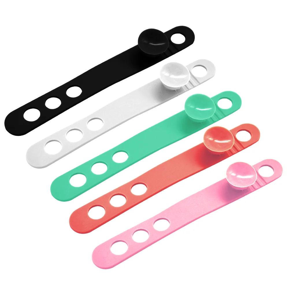 Hot Selling Adjustable Creative Silicone Straps Custom Universal High Elastic Mini Portable Silicone Magnetic Cable Ties