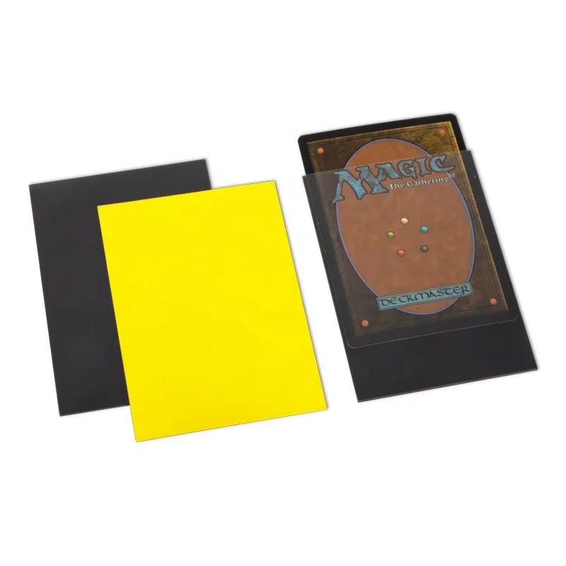  Чехлы для карт 66 91 мм желтые защиты игровых
