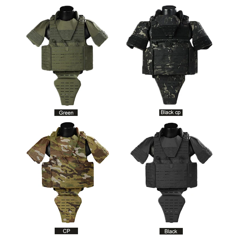 Полноразмерная защита шеи нейлон Molle система chaecos черный 1000D Оксфорд тактический жилет
