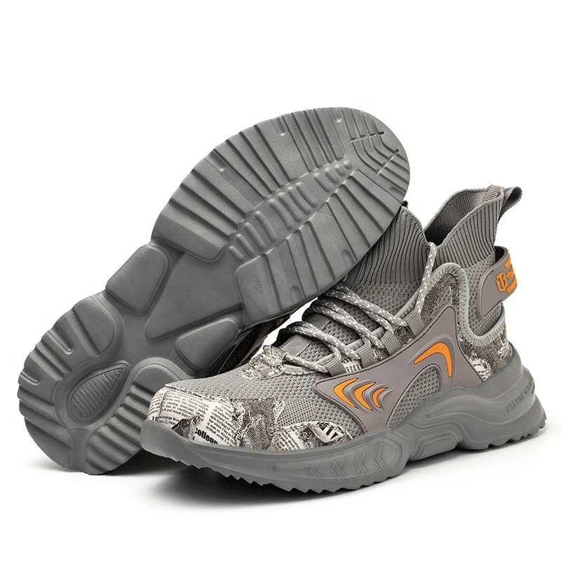 Steel Toe Boots Women Luminous Design Work Sneakers Comfort Resistant Men Anti slip Safety Shoes Stylish Safety Shoes