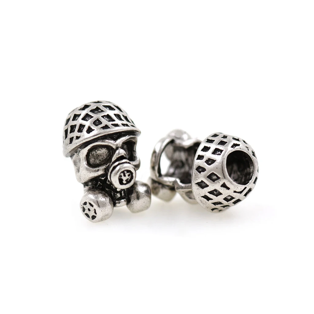 Paracord Bracelet GAS Mask Skull Bead Retro Spacer Beads For Lanyard