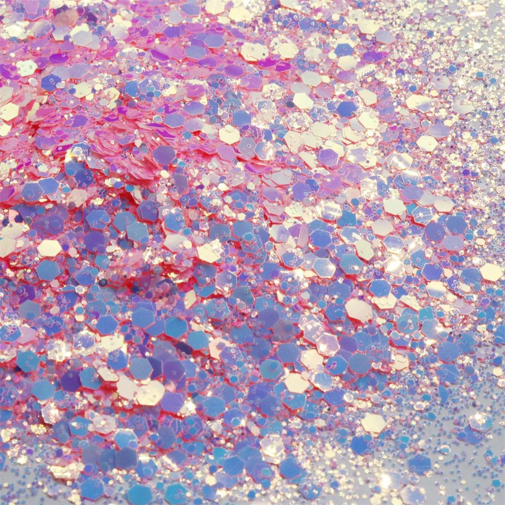 2023 Super Popular Polyester Pink Blue Color Shift glitter for makeup