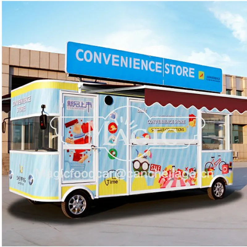 Multifunctional Outdoor Mobile Restaurant Juice Bar Truck Coffee Kiosk Fully Equipped Street Coffee Shop Fast Food Kiosk