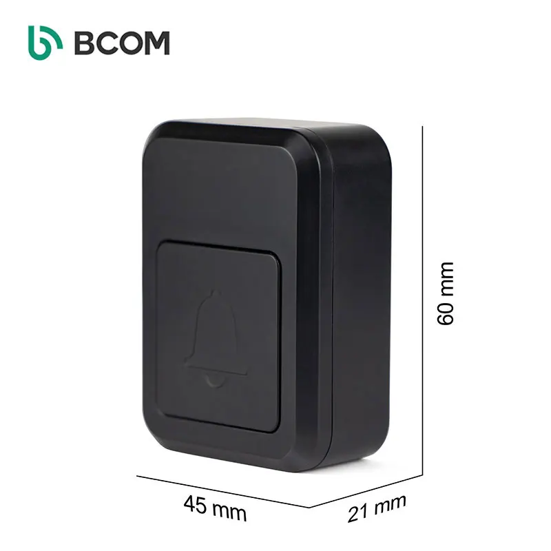 Modern Design Self-Powered Wireless Electric Door Bell Waterproof Hotel House Bell with Battery