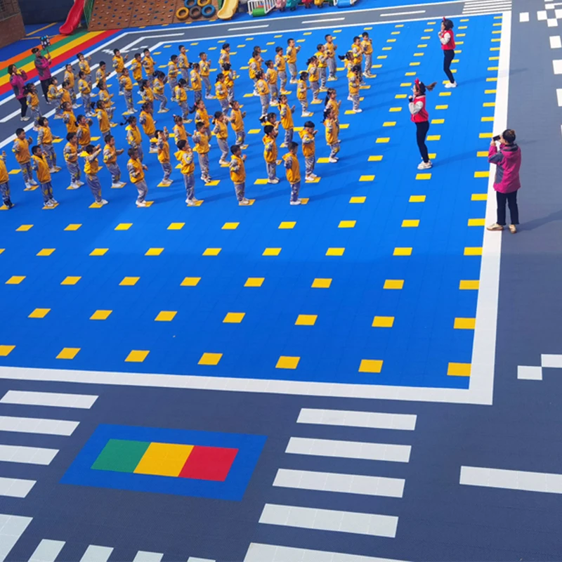 High quality color multifunction indoor high quality modular hockey basketball court  flooring tiles