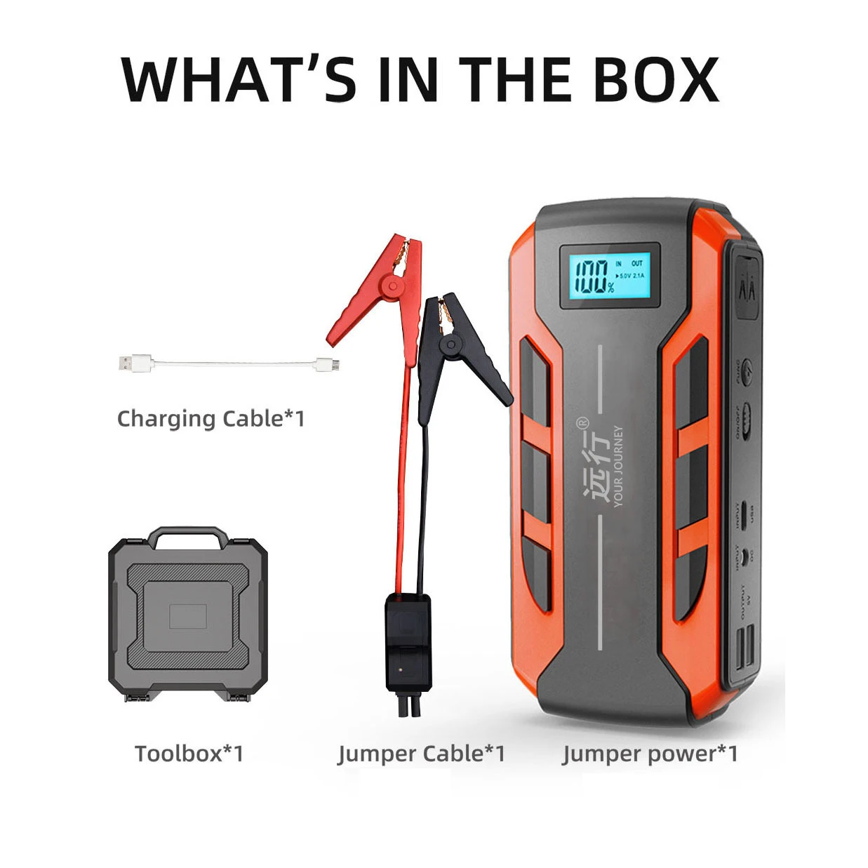12V Car Jump Starter 12000mAh Power Bank Emergency Starting Auto Battery Booster Resccue Jump Starter