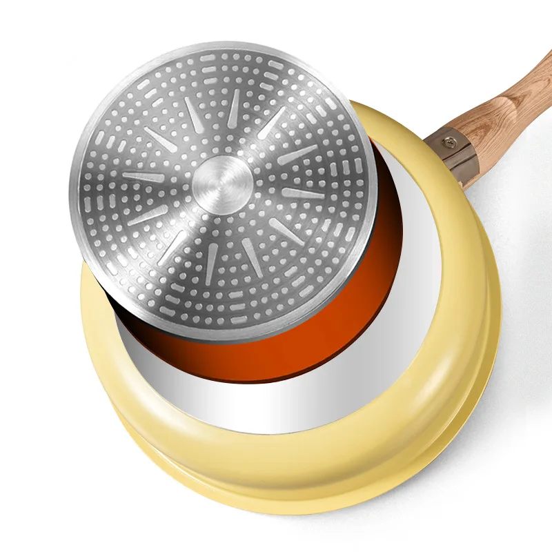 Custom Simple and Fresh Household Aluminium Stock Pot Set Double Bottom Thickened Non-Stick Combination Modern Design Gift Pot