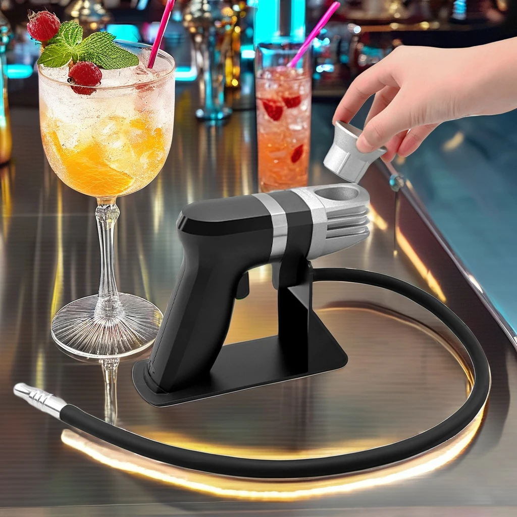 Smoke Cherry Wood Taste Strong Power Beef Cheese Cocktail Smoker Gun Battery-Operated for Wood Chip Food Drink Cocktail Smoker