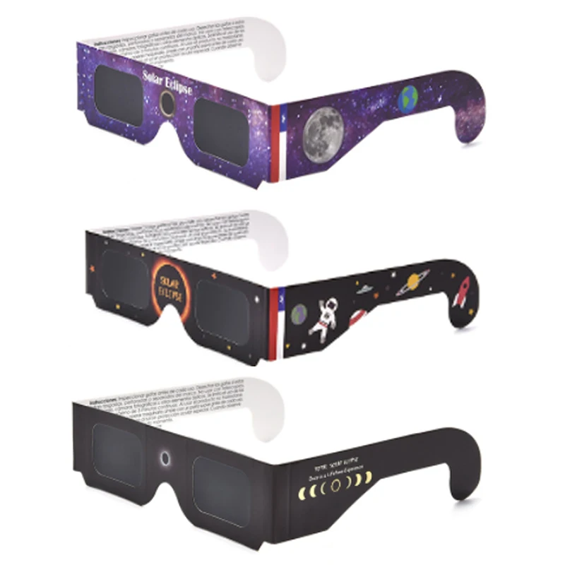 DOISYER IOS Certified Solar Eclipse Glasses Customized Solar Eclipse Viewing Plastic Glasses Solar Eclipse Glasses Wholesale