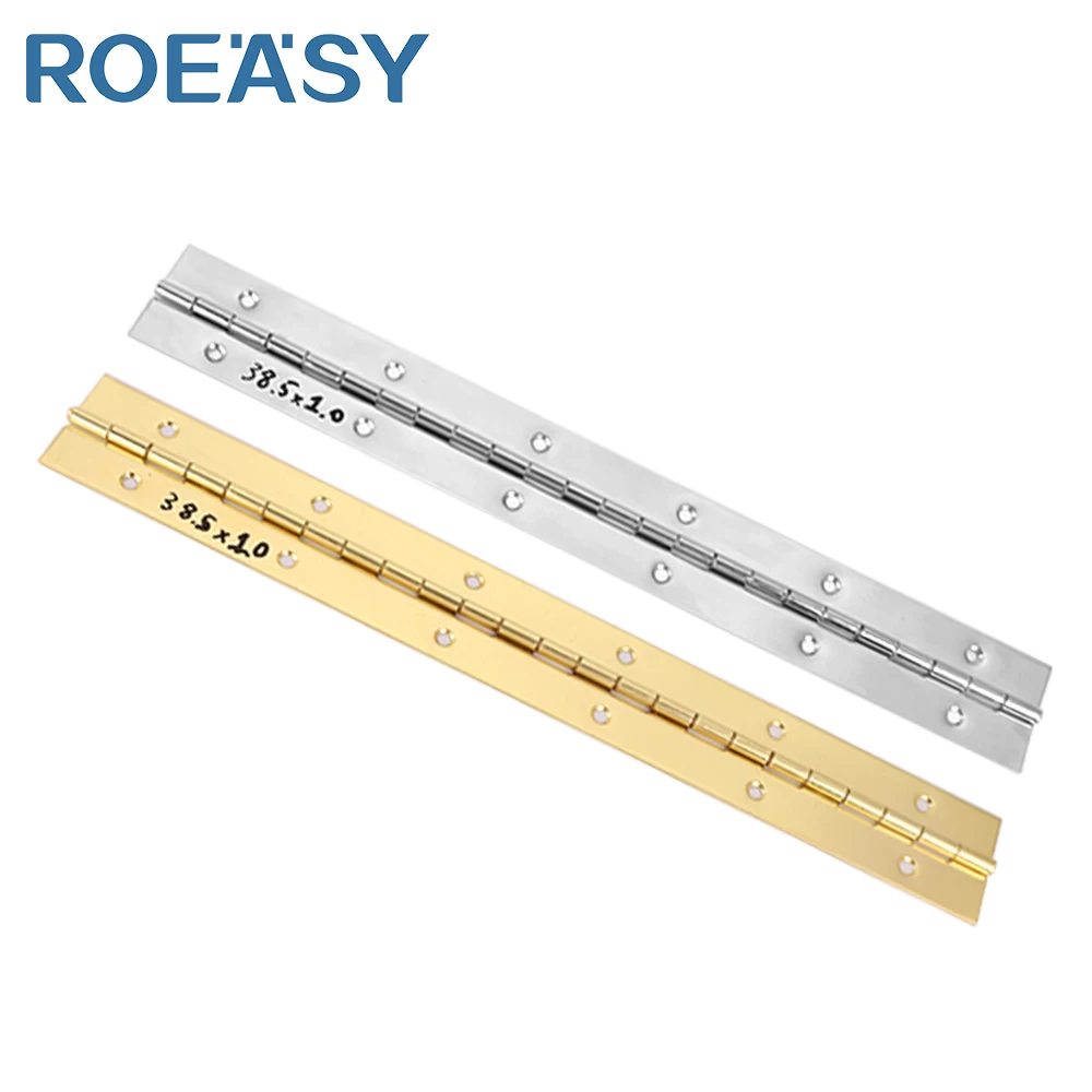Металлический непрерывный шарнир ROEASY металлическое покрытие Золотая петля для пианино двери шкафа