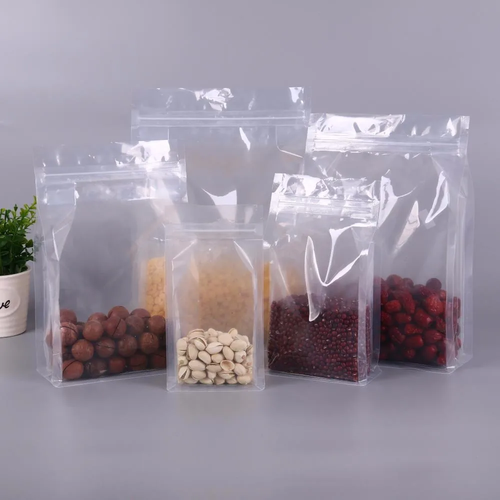 custom dried fruit self-supporting Ziplock bag high quality transparent food packaging Sealing medicine plastic bag