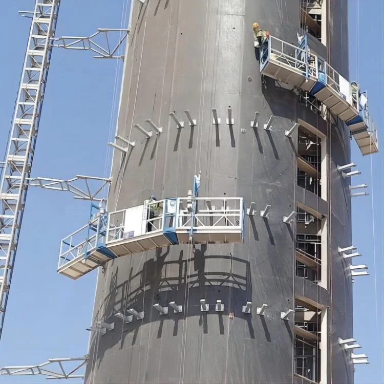 100M/150M/200M Working High-Altitude Work Scaffolding Construction Wall Gondola For Multihead Weigher
