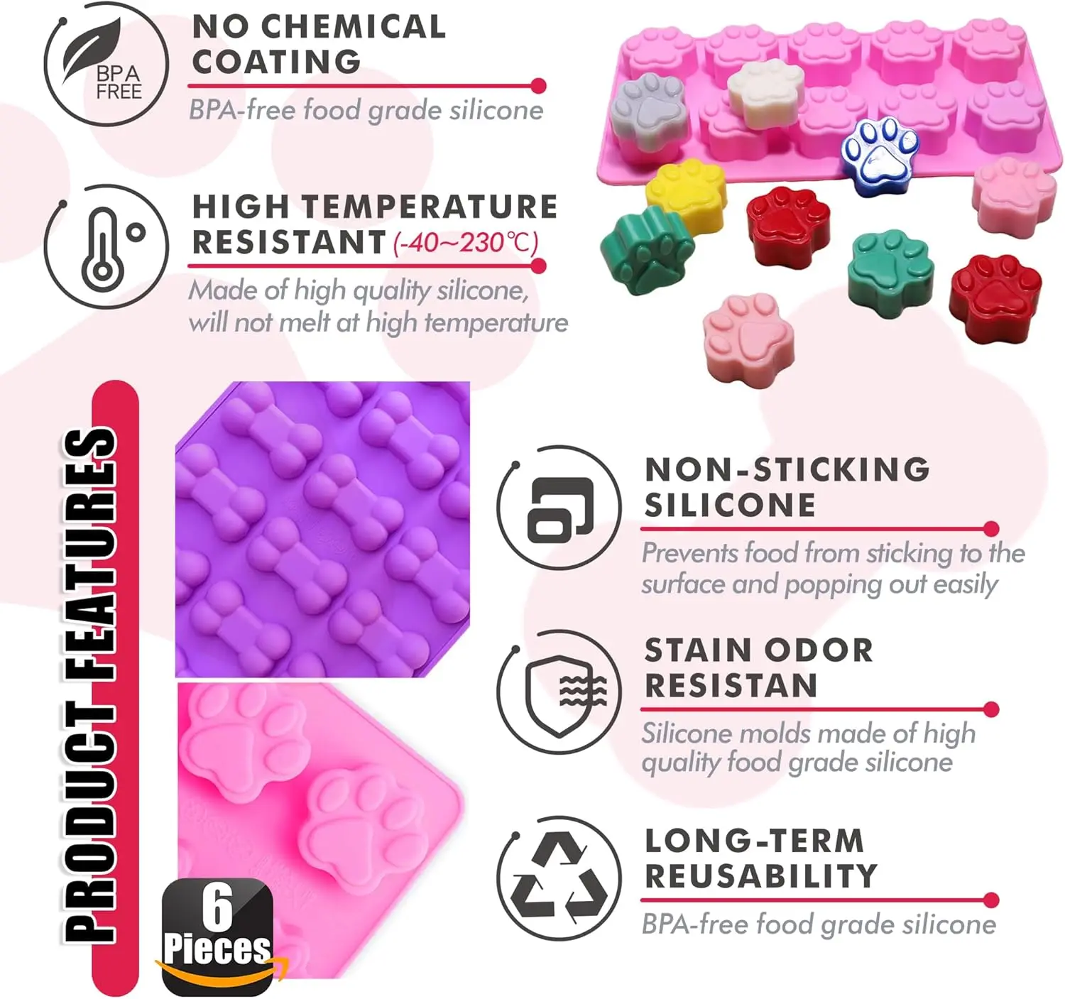 Силиконовые формы для лап и костей