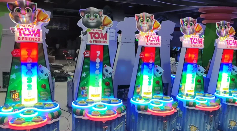 Talking Tom kids whack a mole 2 players family Amusement coin operated machines Arcade game redemption equipment for sale park
