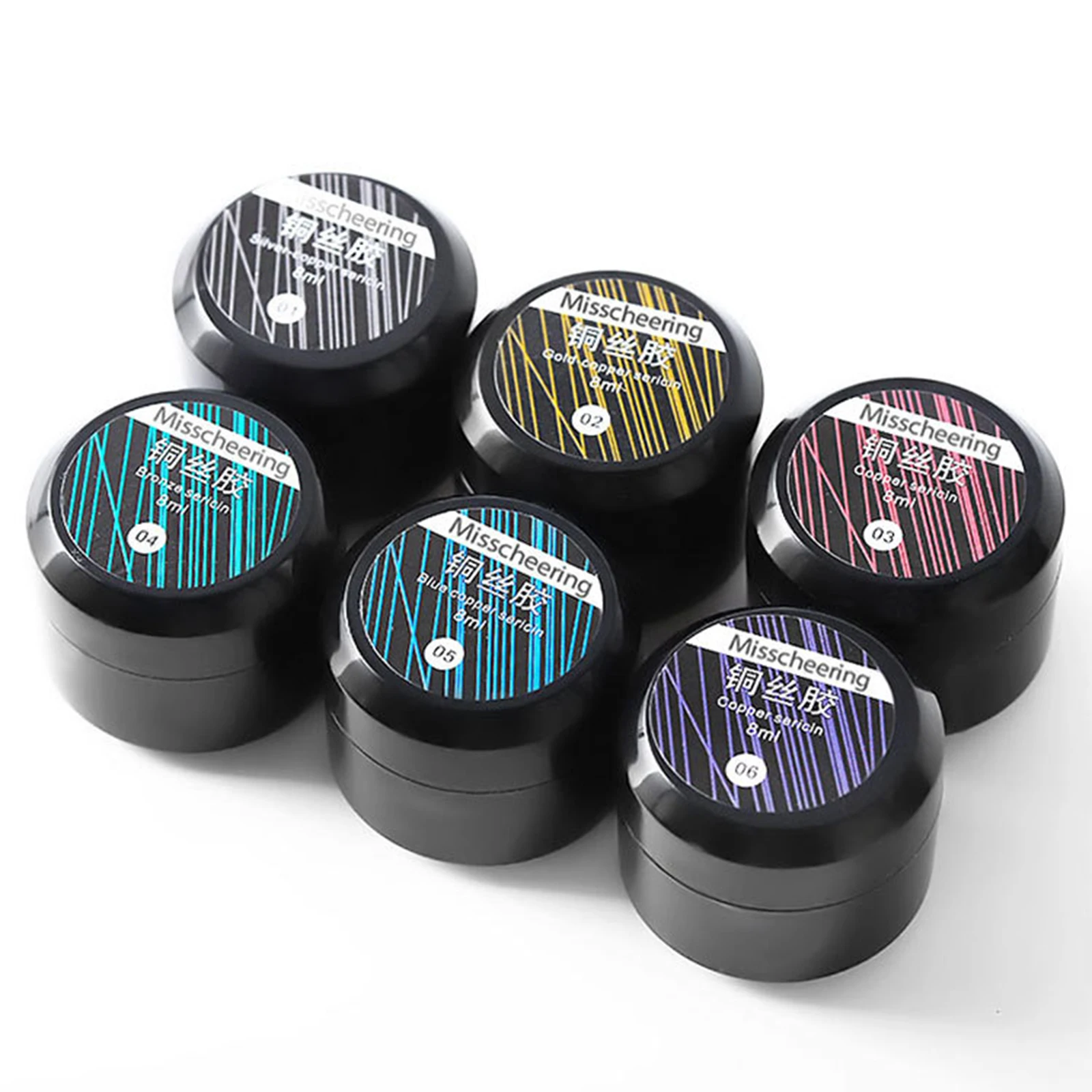 8ml Metal Spider Gel for Nail Design Web Line Wire Drawing Painting Gel Polish Nail Art Manicure Soak Off UV Varnish Gel