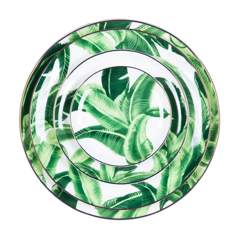 
American Western Tableware Set Home European-style Full Model Room Light Luxury Home Steak Plate Western Dinner Plate 