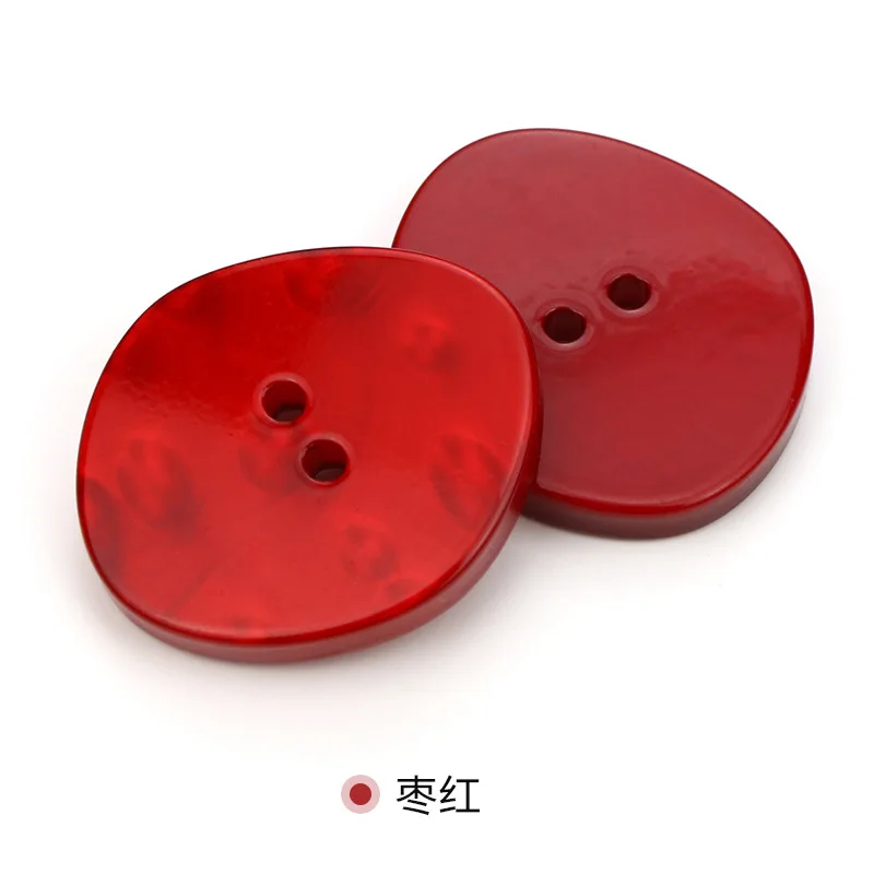 Fashion Designs Resin Buttons Special Shaped 4 Holes Sewing Button For Garment DIY Craft Decoration Red  Plastic Button