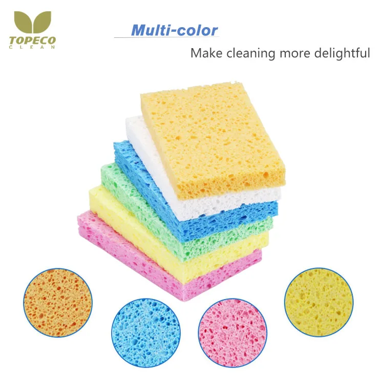 Topeco Bulk Kitchen Sponges Cellulose Sponge Compressed Natural Cellulose Sponge For Dish Clean