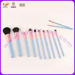 Great Value Product Custom Private Sign 12 Piece Premium Blue Nylon Makeup Detail Brush Set
