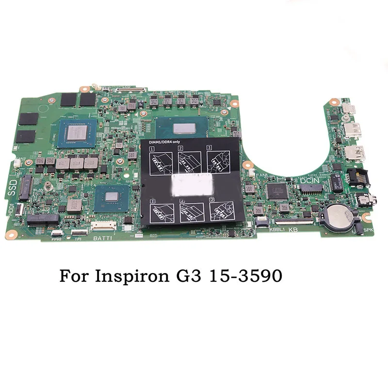 100% новых материнских плат для ноутбука I5-9300H процессора GTX1650 4G GPU материнская плата Dell G3 3590 18825-1 поддержка DDR4-2666 LPDDR3-2133