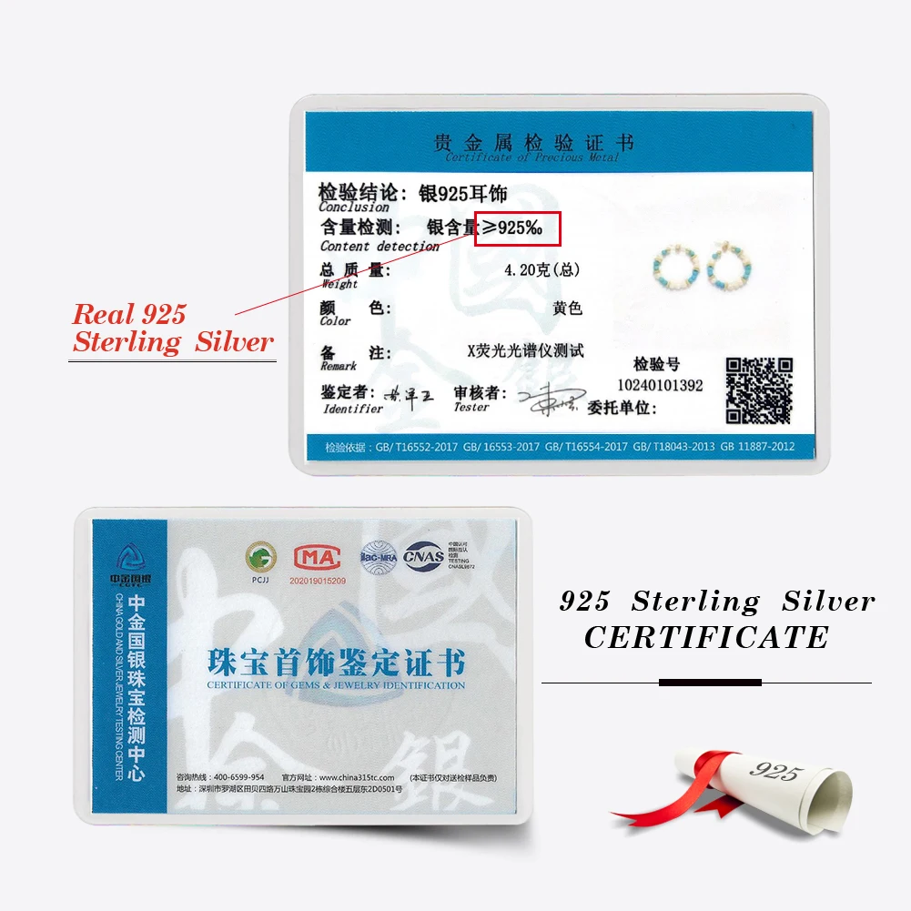 RINNTIN MPE01 Wholesale Silver Earrings 925 Sterling Women Huggie Boho Freshwater Pearl Turquoise Natural Stone Hoop Earrings