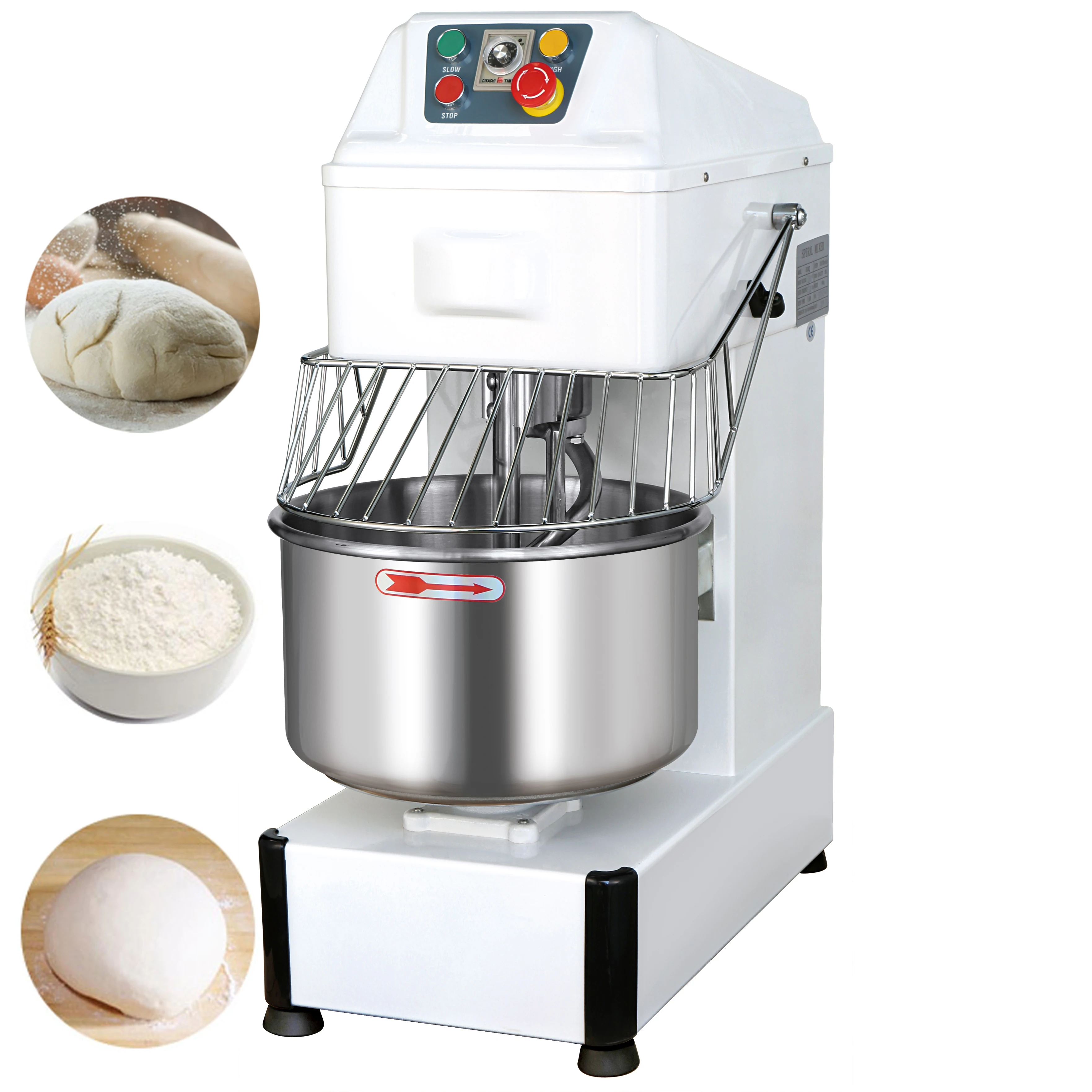 30L Commercial Baker Sprial Vertical   Litre Dough Hook Spiral Mixer Machine Bakery Equipment