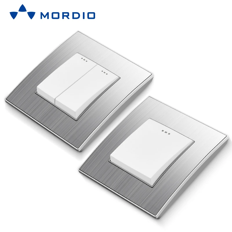 K320 European wall Switch socket acrylic/glass round 2P French socket and luminous push button