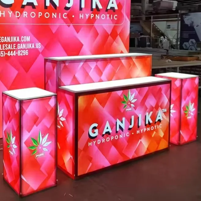 10x10ft Banner Stand Trade Show Booth Modular Exhibition Booth Display Design Equipment For Long Beach CA Beauty Show