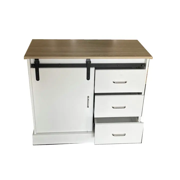 two drawers three door simple cheap white storage cabinet