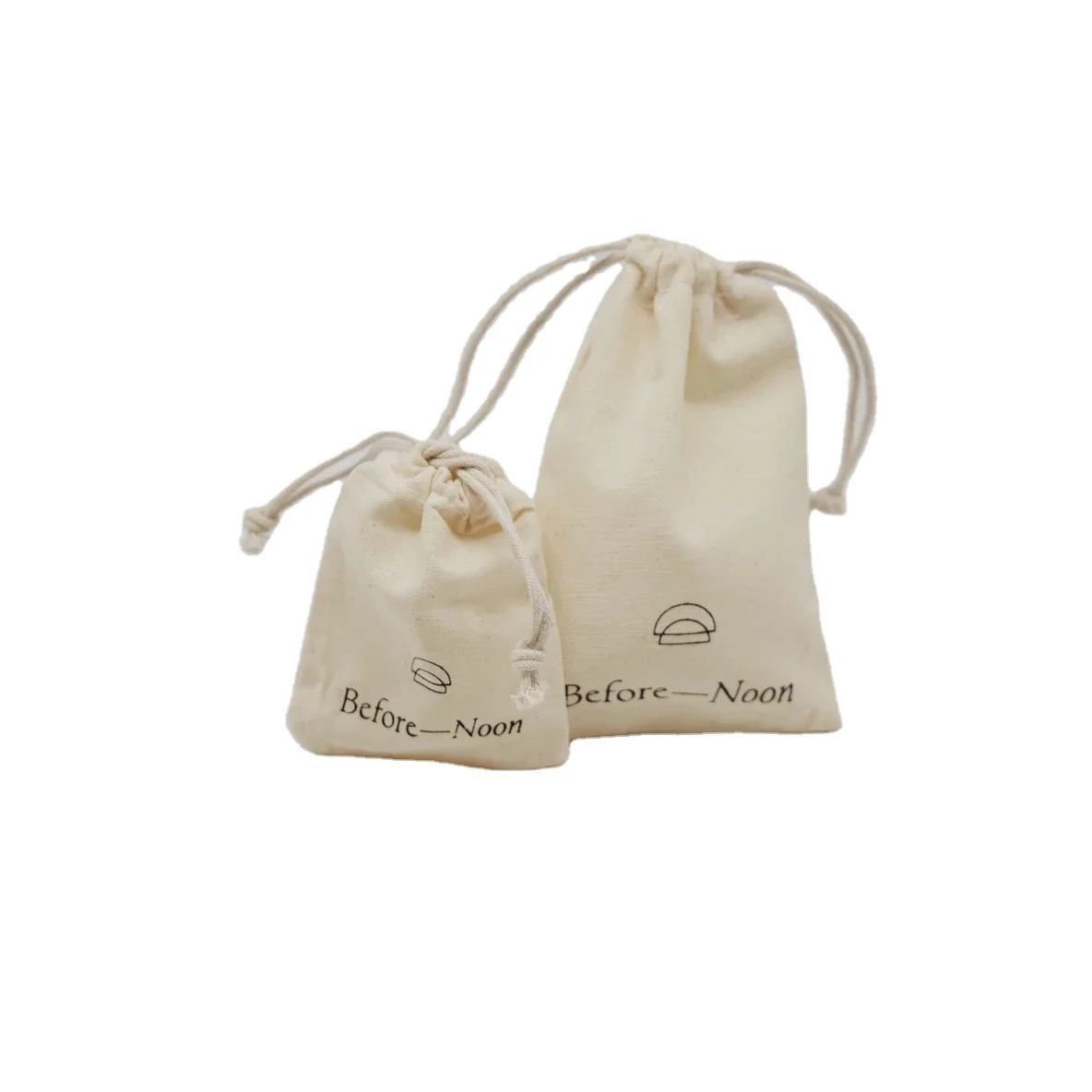 Muslin cotton drawstring bag pouch