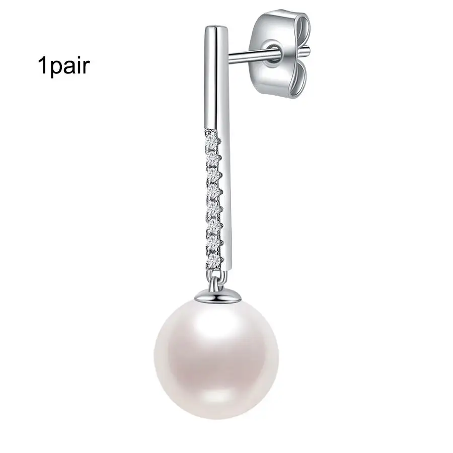 High Quality Vintage Fashion Brass Earrings Freshwater Pearl Drops Classic Big Size Wholesale Supply