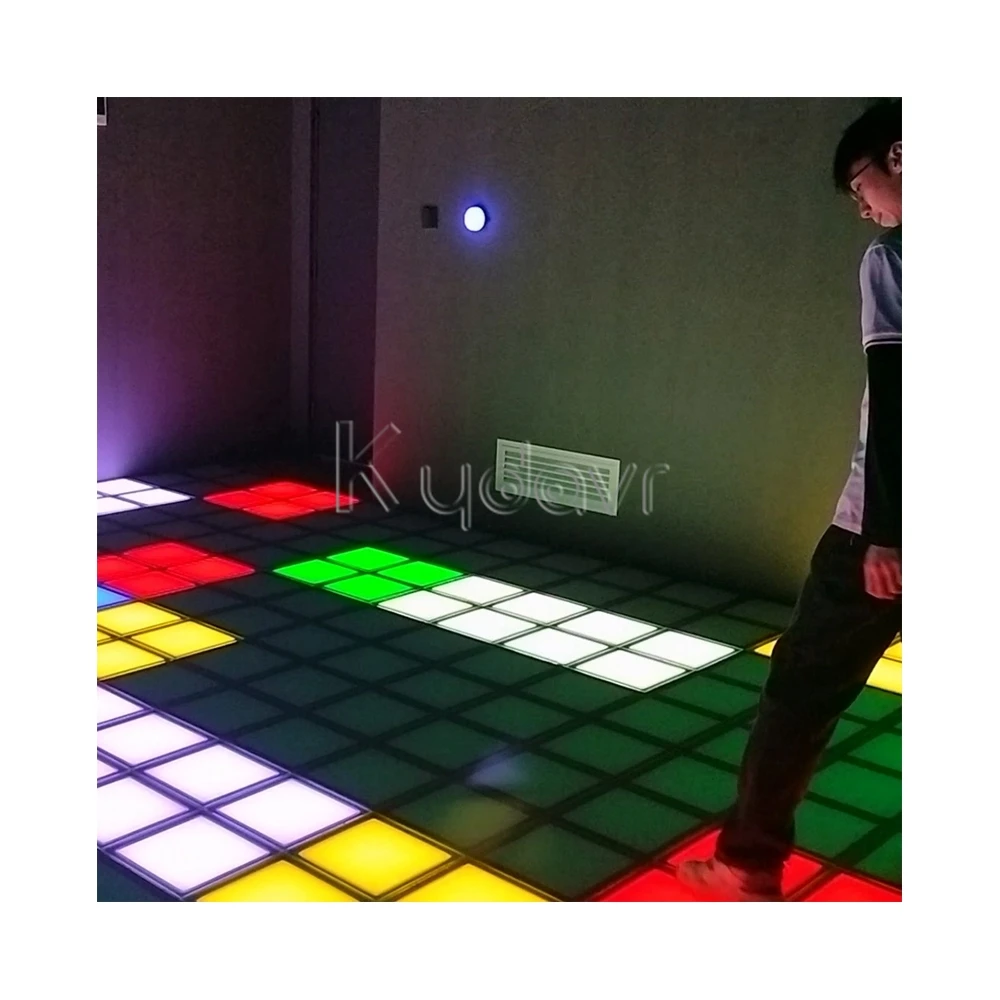 Indoor interactive dance party rental equipment kydavr mega relay activate led floor grid game floorislava